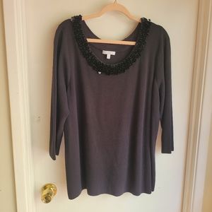 Talbots embellished sweater